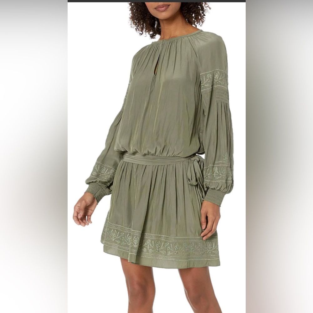 Ramy Brook Green Tie Mia Mini Cocktail Dress Size 2
